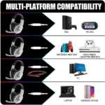 ⁦سماعة الألعاب 3.5 مللي متر لأجهزة إكس بوكس PS4⁩ - الصورة ⁦3⁩